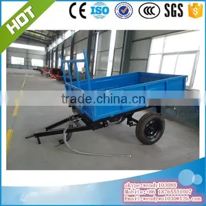 2T Europe Dump Trailer, Tractor Tipping Trailer, thumbnail-1