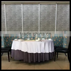 Plain Dyed New Design Wedding 100% Polyester Jacquard Table Cloth thumbnail-1