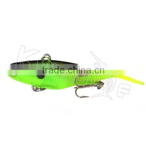 Soft Plastic Fishing Lures Soft Vibes 65mm Greeno Barra Snapper Lures thumbnail-1