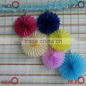 Pinwheel Paper Fan,!!!colorful Tissue Paper Fan for Decoration thumbnail-1