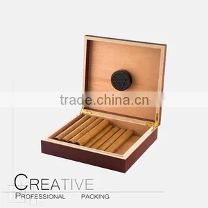Factory Direct Wholesale Custom High Gloss Cedar Wooden Cigar Humidor Quality Choice thumbnail-1