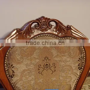 Antique Carved Chairs Armchair Solidwood Carved Chair With Fabric thumbnail-6