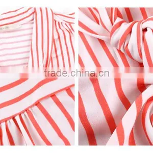 Lady Fashion Pink Striped Printed Tie Sleeveless Tops thumbnail-6