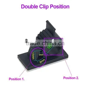Strong Adhesive Car Console Bracket Retaining Clip With Double Opened thumbnail-2