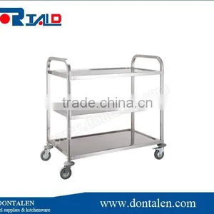 Brand New Utility Trolley 3 Shelf Stainless Steel Kitchen Restaurant Dining Cart thumbnail-1