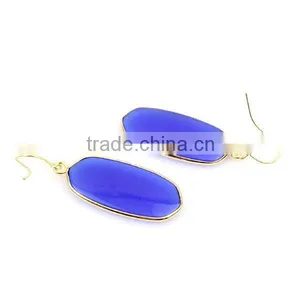 Semi-precious Gem Agate Stone Drop Earring thumbnail-6