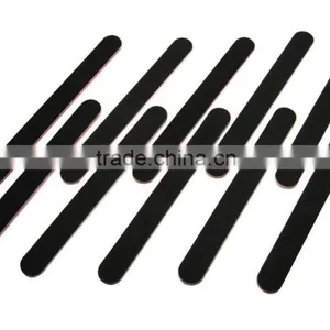 Black Double Emery Board Sand Paper Polish File Thin Manicure Nail File thumbnail-1