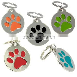 Personalized Engraved Designers Round Paw Pet ID Tag Dog Tag Quality Choice thumbnail-1
