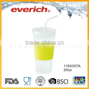 FDA Grade Double Layer Clear Heat Resistance Plastic Cup thumbnail-2