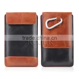Business Style Leather Phone Pouch With Buckle thumbnail-1