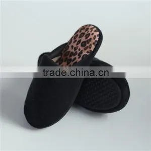 Woman Microsuede Indoor Slipper With Leopard Print Insole thumbnail-3