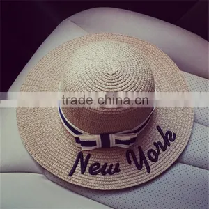 Vintage Fashion Chic Womens Ladies Summer Beach Sun Hat Straw Cap thumbnail-4