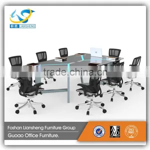 Office Meeting Room Furniture Modern Square Shape Conferece Table GMT004 thumbnail-1