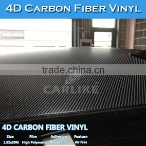 1.52x30m 4D High Glossy Stretchable Carbon Fiber Mitsubishi Car Sticker thumbnail-4