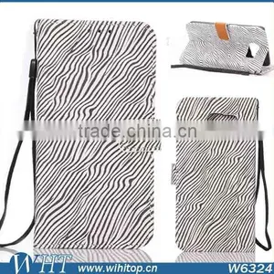 Luxury Zebra Stripe Flip Leather Stand Wallet Cover Phone Case for Samsung Galaxy S6 thumbnail-1