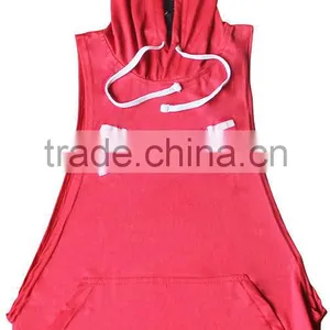 Singlets With Hoodie/gym Singlet - Mens Sleeveless Vest Hoodie Stringer Gold Gym Singlet thumbnail-6