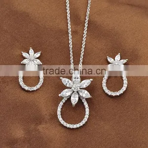 Wholesale Silver Cubic Zirconia Jewelry Set thumbnail-4