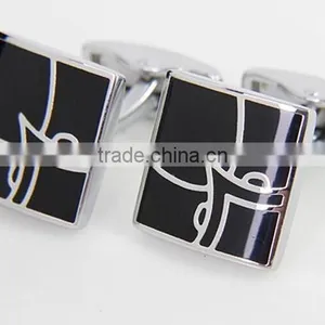 NEW Classic Enameled Elegant Customize Metal Cufflinks in Low Price Quality Choice thumbnail-1