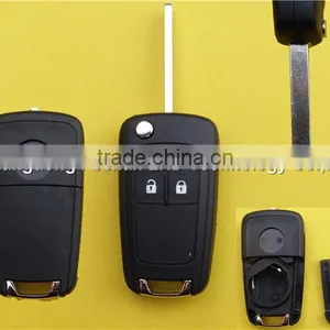 2 Buttons Flip Folding Remote Key Fob Case Shell for Chevrolet Cruze HU100 Blade thumbnail-1