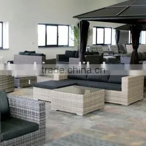Fashionable Italy Style Outdoor Rattan Coffee Table and Chairs Set Round Wicker Sofa thumbnail-4