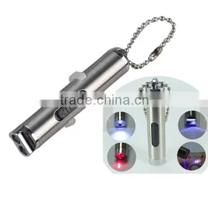 TP-302 White and Laser Light Aluminum LED Flashlight Keychain thumbnail-5