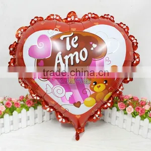 Hot Sale 23 Inch Lace Spanish "I Love You" Balloon Heart Helium Balloon for Kids Toys Wedding Decoration Balloons,foil Balloon Quality Choice thumbnail-2