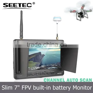 7 Inch Wireless Audio Video Transmitter Receiver Lcd Monitor Built in Battery 32 ch 5.8g Drone Parts thumbnail-1