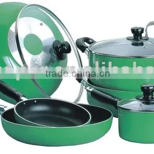 10pcs Aluminum Non Stick Cookware Set thumbnail-1