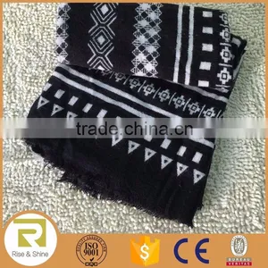 Wholesale 100% Acrylic Yarn Dyed Abstract Pattern Fringed Square Shawl Scarf thumbnail-1
