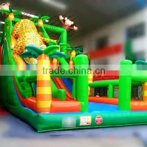 2016 Giant Jungle Drop Inflatable Sports Game Obstacle Course for Sale thumbnail-2