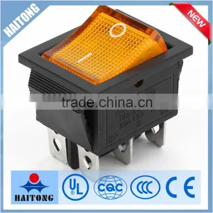Hot Selling 6pin 250v Rocker Switch T85 Yellow Light Rocker Switch thumbnail-1