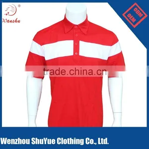 New Design Fashion Split Joint Polyester Polo Shirt thumbnail-1