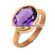Amethyst Gemstone Ring Made in India thumbnail-1