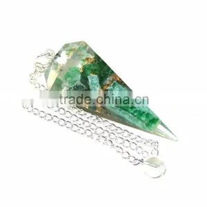 Wholesale Of Orgone Pendulum : ORGONE GREEN AVENTURINE PENDULUM thumbnail-1