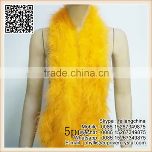 New Style Marabou Feather Orange Fluffy Feather Boa thumbnail-1
