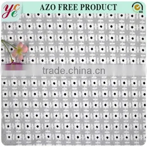 100% Cotton White Embroidery Fabric 100%cotton Lace Fabric thumbnail-4