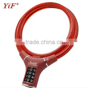 YiFeng 4 Dials Cable Bicycle Lock YF20815 With 10000 Combinations thumbnail-4