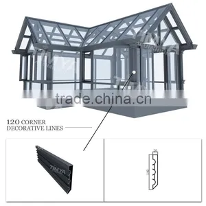 2015 China Aluminum Sunroom Designs Commercial Greenhouse for Sale thumbnail-4