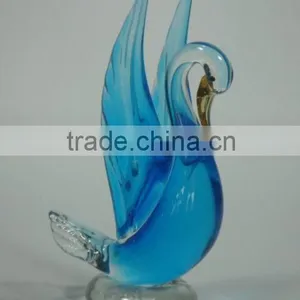 Handmade Colorful Glass Swan thumbnail-1