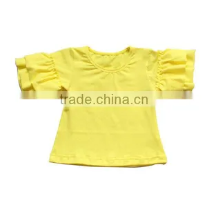 Wholesale 2016 Baby Lavender t Shirt Toddler Girls 3/4 Sleeve Shirt Girls Ruffle Sleeve Shirt thumbnail-5