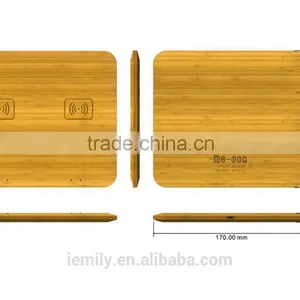 New Bamboo Dual 2 Coil qi Wireless Charger Samsung Wireless Charger Pad thumbnail-3