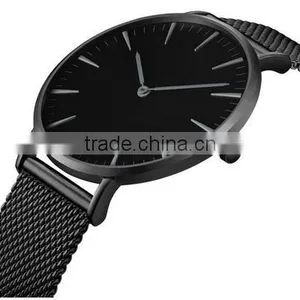 FS FLOWER - 2015 Hot Sell Boy Men Watch Stainless Steel Case Mesh Band Watch Vogue Quartz Watch thumbnail-6