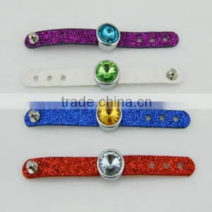 DIY PU Leather Crystal Charm Ring, Rings Jewelry -ZC0002 thumbnail-2