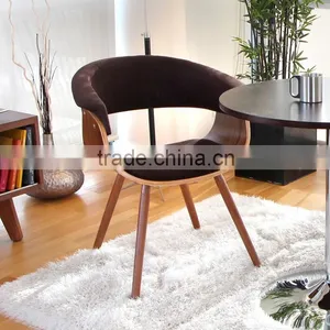Vintage Mid Century Accent Upholstered Bentwood Armchair Chair thumbnail-1