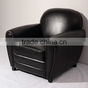 Luxury Leather Anonimo Chesterfield Sofa Wooden Sofa Chair thumbnail-3