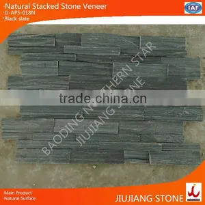Black and Rustic Slate With ''Z'' Shape Caldding Stone for Exterior Construction thumbnail-1