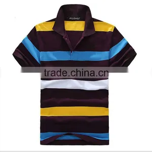Rugby Yarn Dyed Polo Shirts/ Customized Polo Shirt/ Men's Pique Polo Shirts thumbnail-1