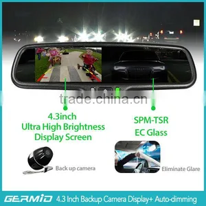 4.3inch Car Mirror Anti Glare Glass Auto Dimming Rear View Mirror With Auto Adjustable Guide Line thumbnail-2