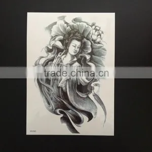 WX- 026 Pretty Female CMYK Tattoos/ Temporary Body Tattoo Sticker/ Custom Body Tattoo thumbnail-4