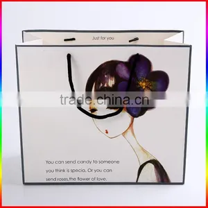White Paper Clothing Bag Garment Paper Bag thumbnail-3